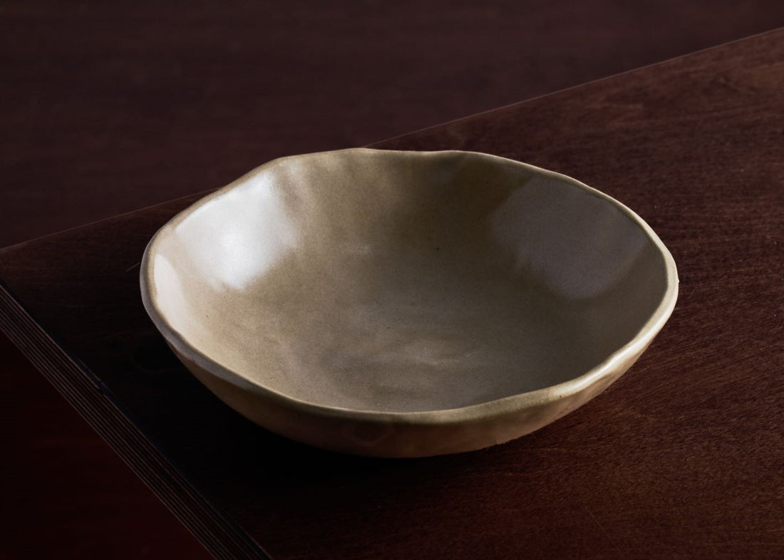 Eliana Wide Bowl in Stone